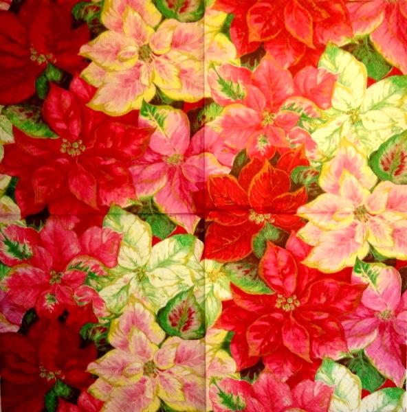174 Christmas Flowers - 3-ply - Caspari